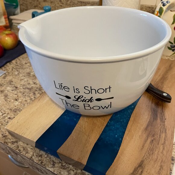 World Market Ceramic Bowl / Food Network Magnetic Measuring Cups - 3 piece set - Picture 9 of 14